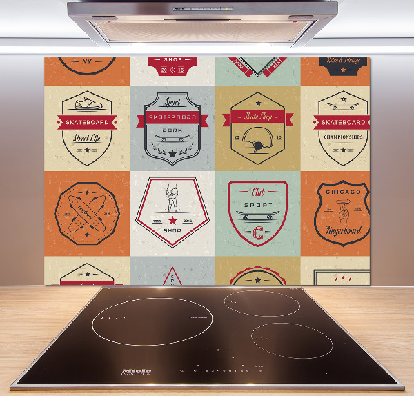 Spatscherm keuken Skateboardborden