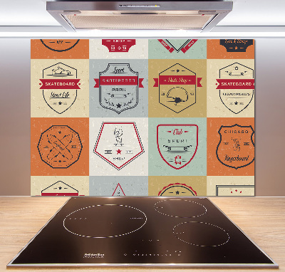 Spatscherm keuken Skateboardborden