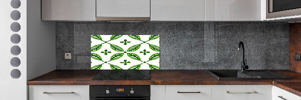 Spatplaat keuken Groene bladeren