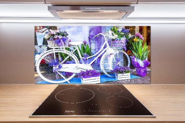 Spatplaat keuken Witte fiets