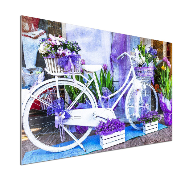Spatplaat keuken Witte fiets