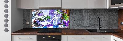 Spatplaat keuken Witte fiets