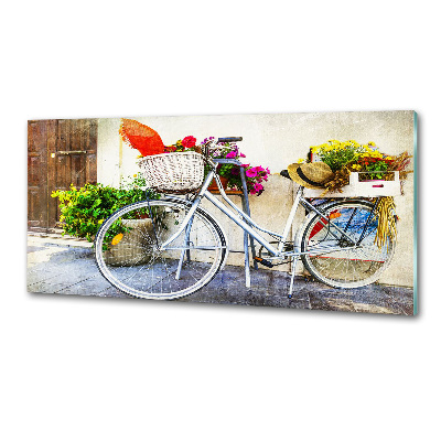 Keuken achterwand Witte fiets
