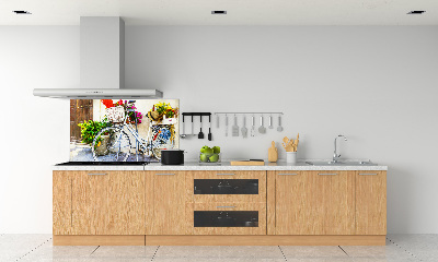 Keuken achterwand Witte fiets