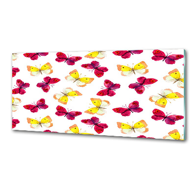 Panel do kuchni Motyle i kwiaty