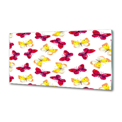Panel do kuchni Motyle i kwiaty