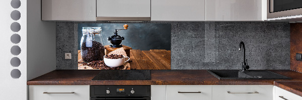 Glazen achterwand keuken Koffiemolen