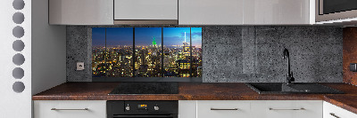 Spatplaat keuken New York 's nachts
