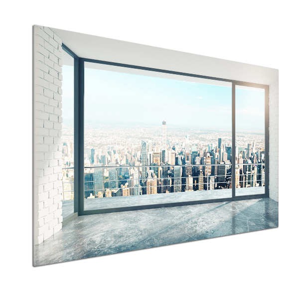 Spatplaat keuken Uitzicht op de stad
