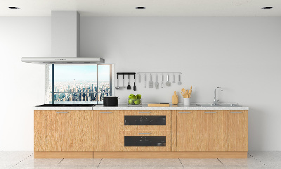 Spatplaat keuken Uitzicht op de stad