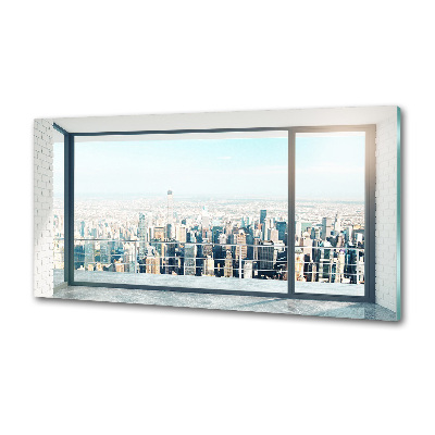 Spatplaat keuken Uitzicht op de stad