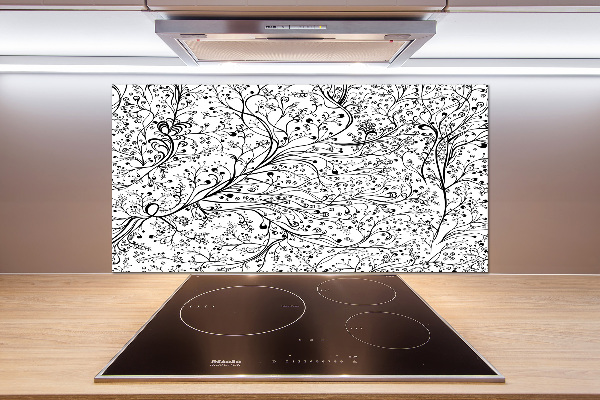 Glazen achterwand keuken Verstrengelde takken