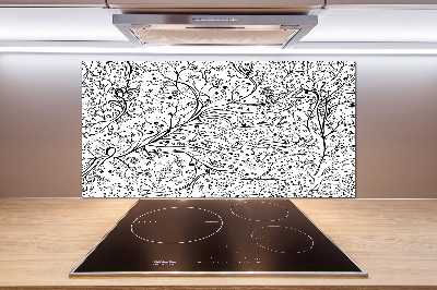 Glazen achterwand keuken Verstrengelde takken