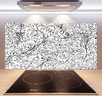 Glazen achterwand keuken Verstrengelde takken