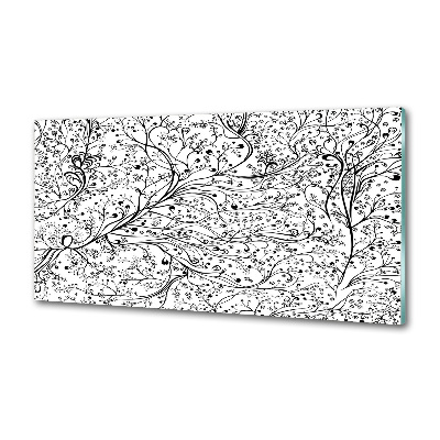 Glazen achterwand keuken Verstrengelde takken