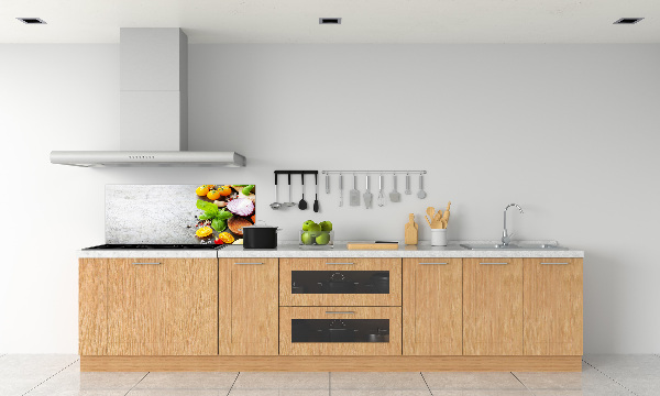 Panel szklany do kuchni Warzywa