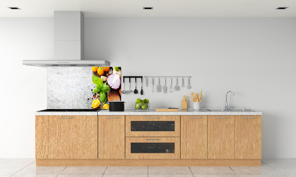 Panel szklany do kuchni Warzywa