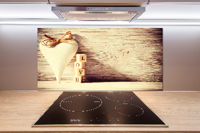 Spatscherm keuken Liefde