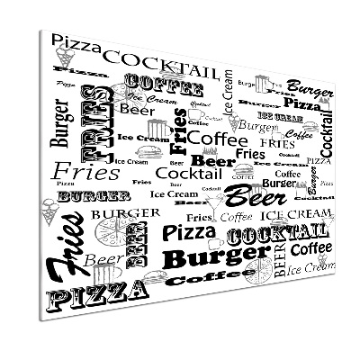 Spatplaat keuken Restaurantmenu