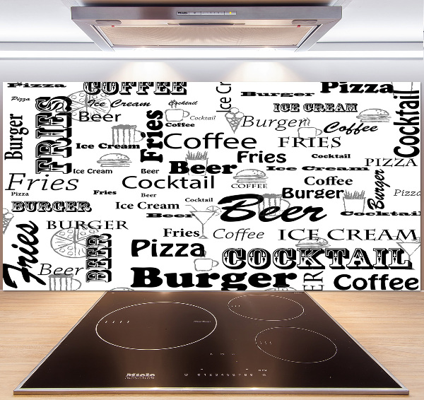 Spatplaat keuken Restaurantmenu