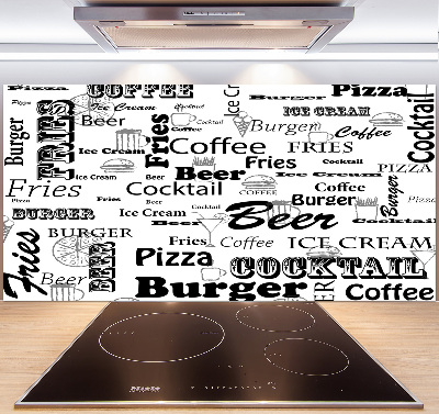 Panel do kuchni Menu w restauracji