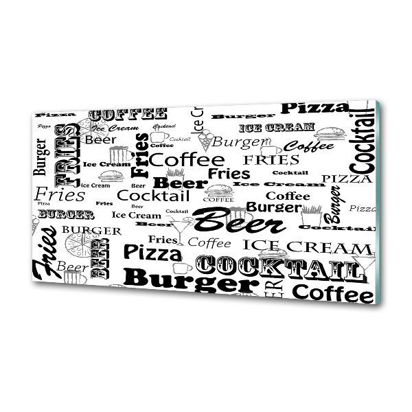 Spatplaat keuken Restaurantmenu