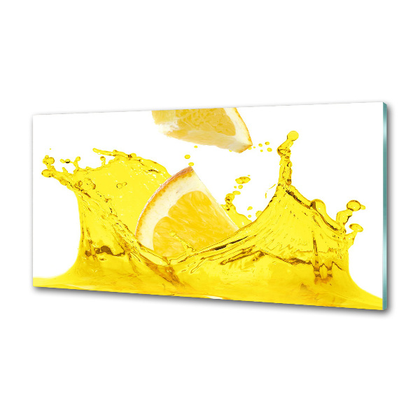 Glazen achterwand keuken Citroenschijfjes