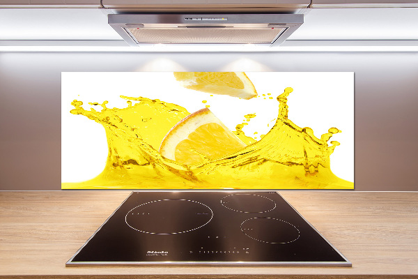 Glazen achterwand keuken Citroenschijfjes