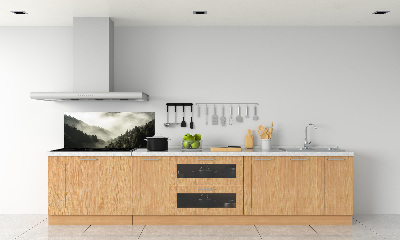 Achterwand keuken Mist boven het bos