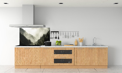 Achterwand keuken Mist boven het bos