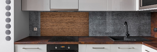 Spatplaat keuken Houten achtergrond