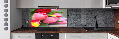 Spatplaat keuken Kleurrijke tulpen