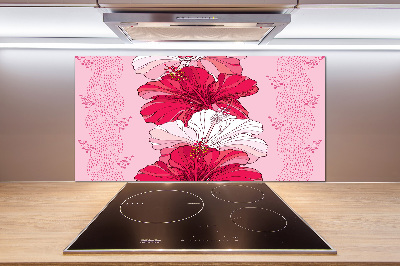 Keuken achterwand Hawaiiaanse bloemen