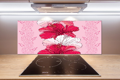 Keuken achterwand Hawaiiaanse bloemen