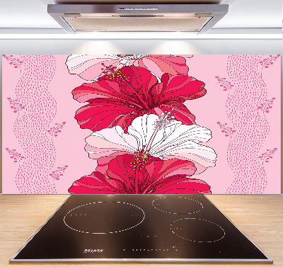 Keuken achterwand Hawaiiaanse bloemen