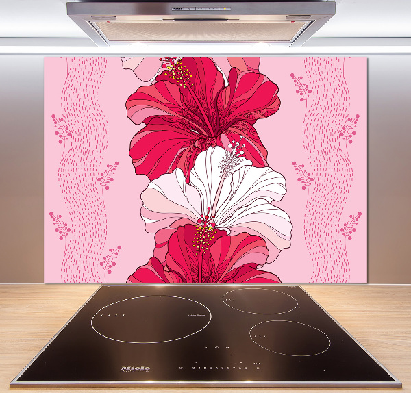 Keuken achterwand Hawaiiaanse bloemen
