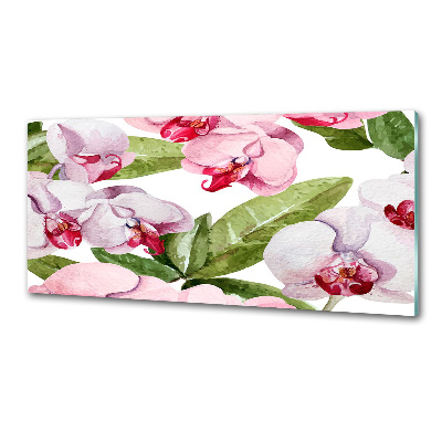 Spatplaat keuken Roze orchideeën