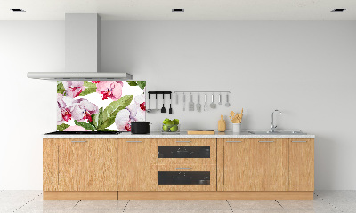 Spatplaat keuken Roze orchideeën
