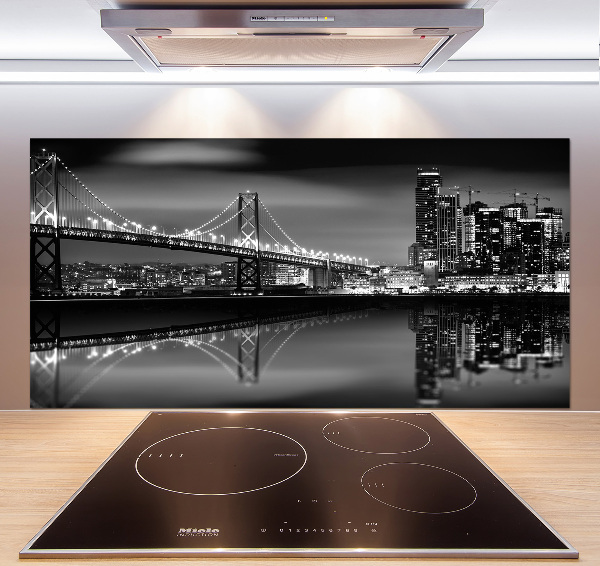 Achterwand keuken San Francisco 's nachts