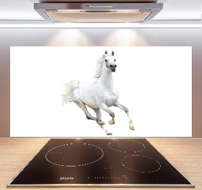 Spatplaat keuken Wit Arabisch paard