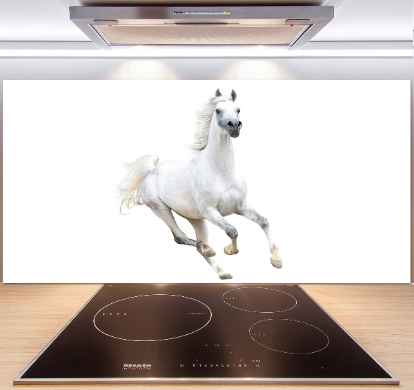 Spatplaat keuken Wit Arabisch paard