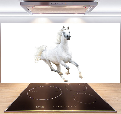 Spatplaat keuken Wit Arabisch paard