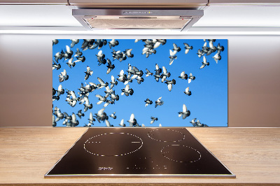 Panel dekor szkło Stado gołębi