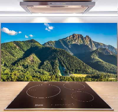 Glazen achterwand keuken Panorama van het Tatragebergte