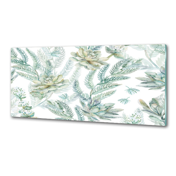 Panel do kuchni Kwiaty i liście