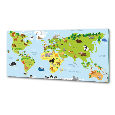 Panel do kuchni Mapa zwierzęta