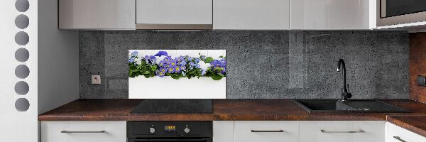 Keuken achterwand Blauwe bloemen