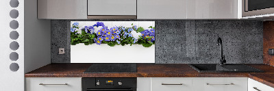 Keuken achterwand Blauwe bloemen