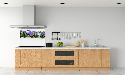 Keuken achterwand Blauwe bloemen