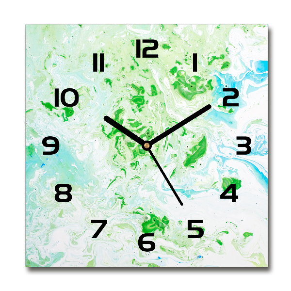 Vierkante glazen wandklok Abstracte achtergrond